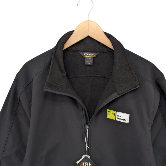 Core 365 TKH Security Jacket Mens Black Full Zip Fleece Lined Zip Pockets Size L - Picture 4 of 10